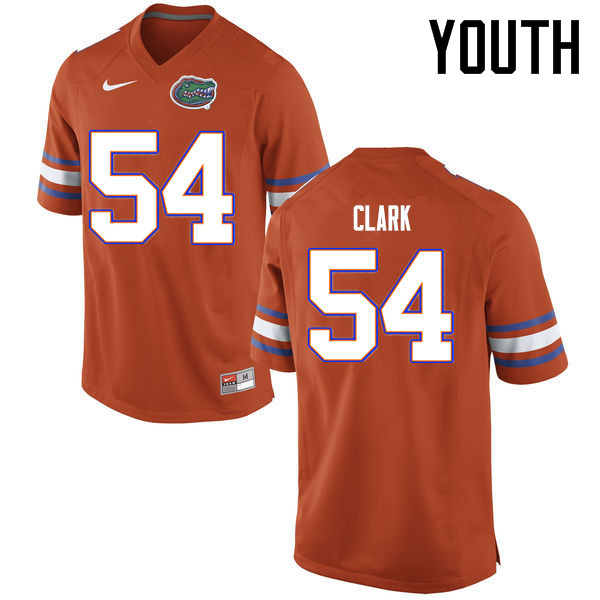 Youth Florida Gators #54 Khairi Clark College Football Jerseys Sale-Orange - Click Image to Close